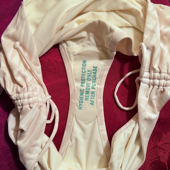 CALIA by Carrie Underwood Ruched Palms Birch Bikini Bottom -Size XL - Picture 4 of 7